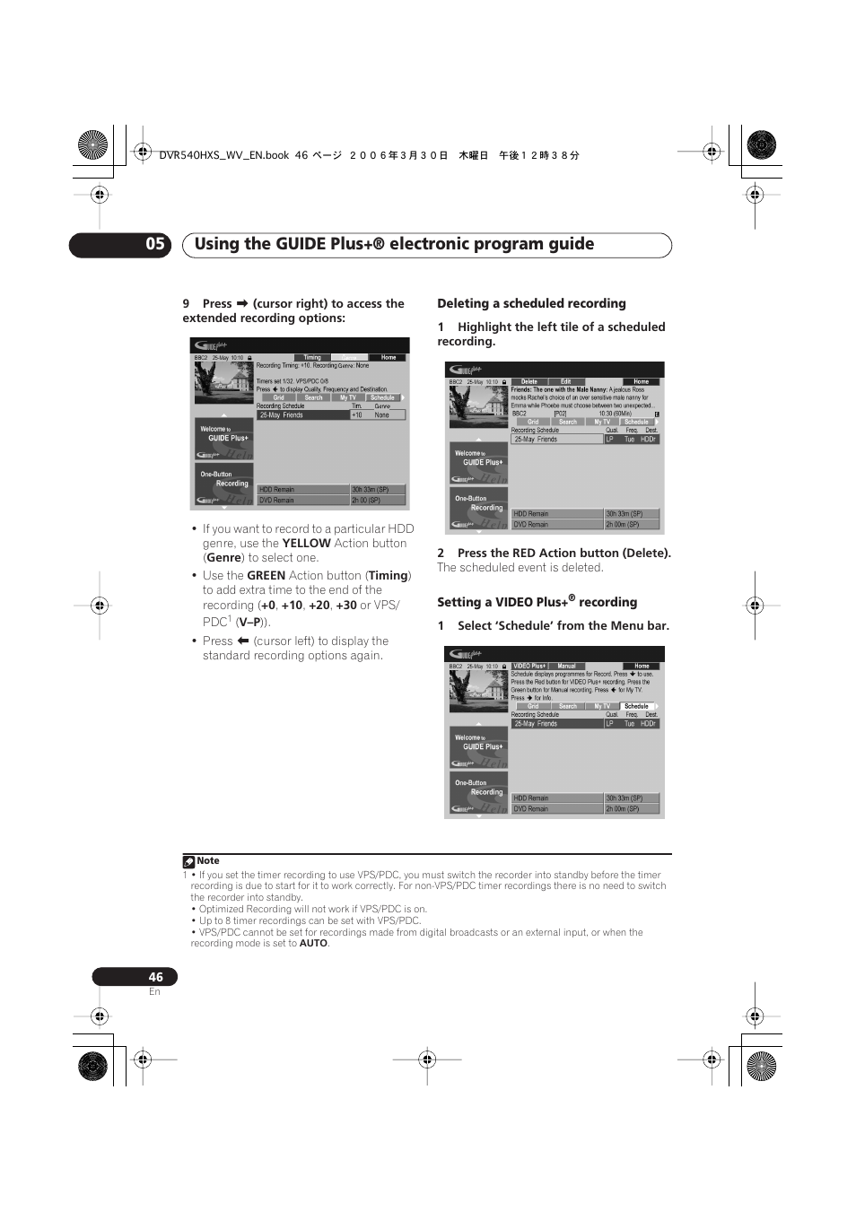 Using the guide plus+® electronic program guide 05 | Pioneer DVR-540HX-S User Manual | Page 46 / 152