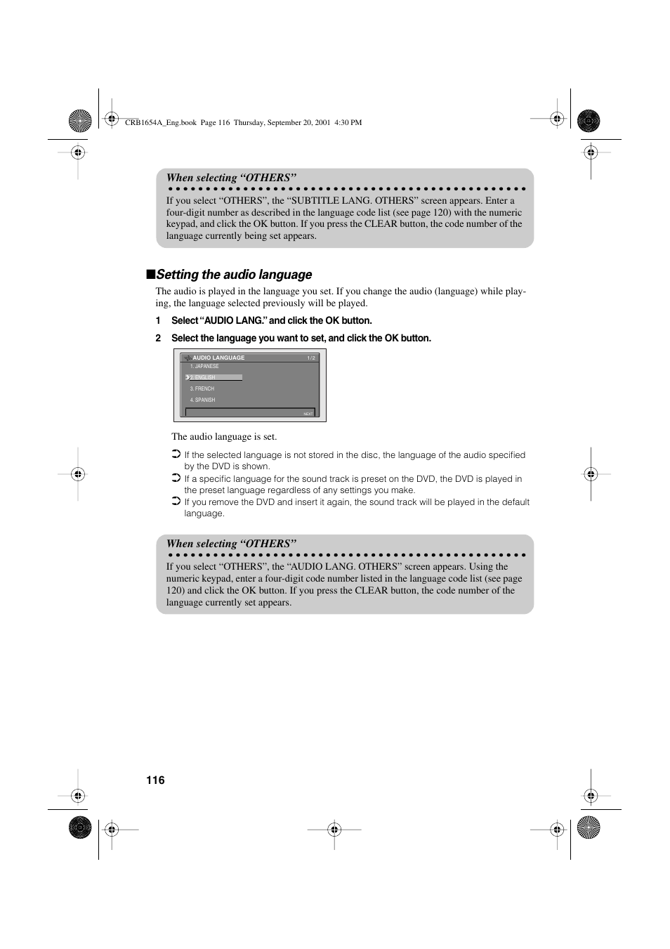 Setting the audio language | Pioneer AVIC-75DV User Manual | Page 118 / 148