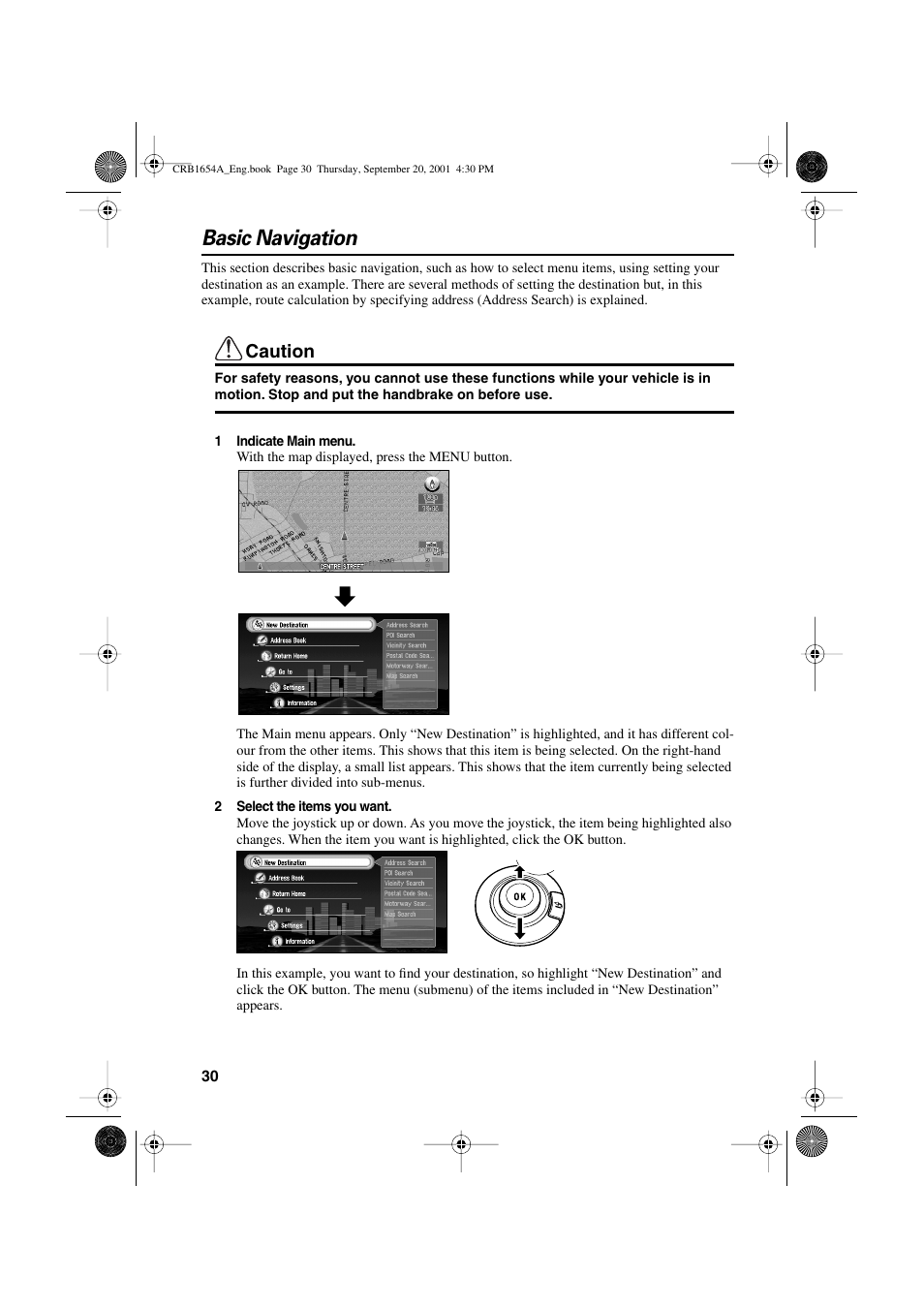 Basic navigation, Caution | Pioneer AVIC-75DV User Manual | Page 32 / 148
