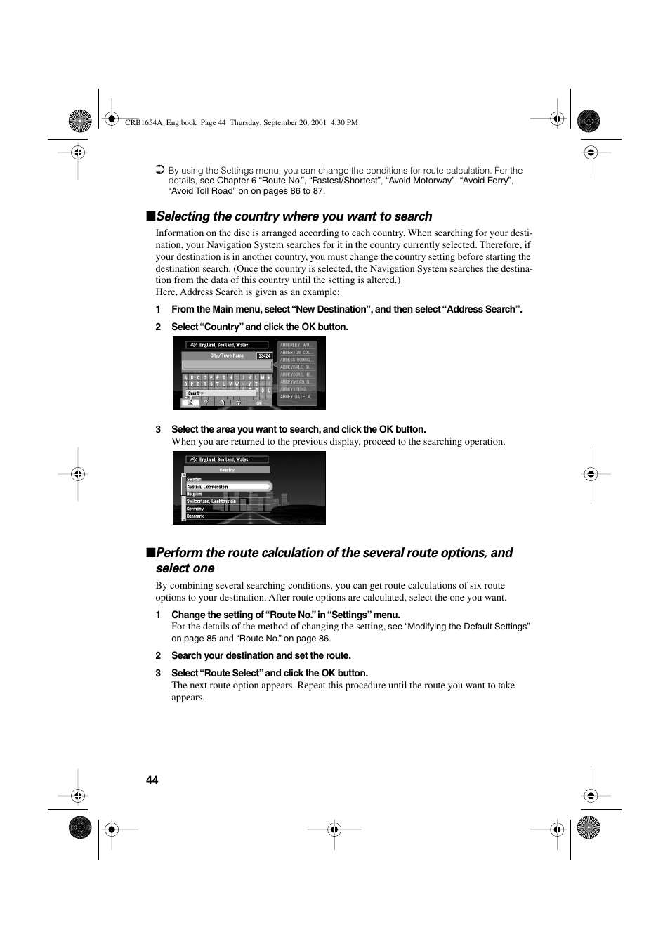 Selecting the country where you want to search | Pioneer AVIC-75DV User Manual | Page 46 / 148