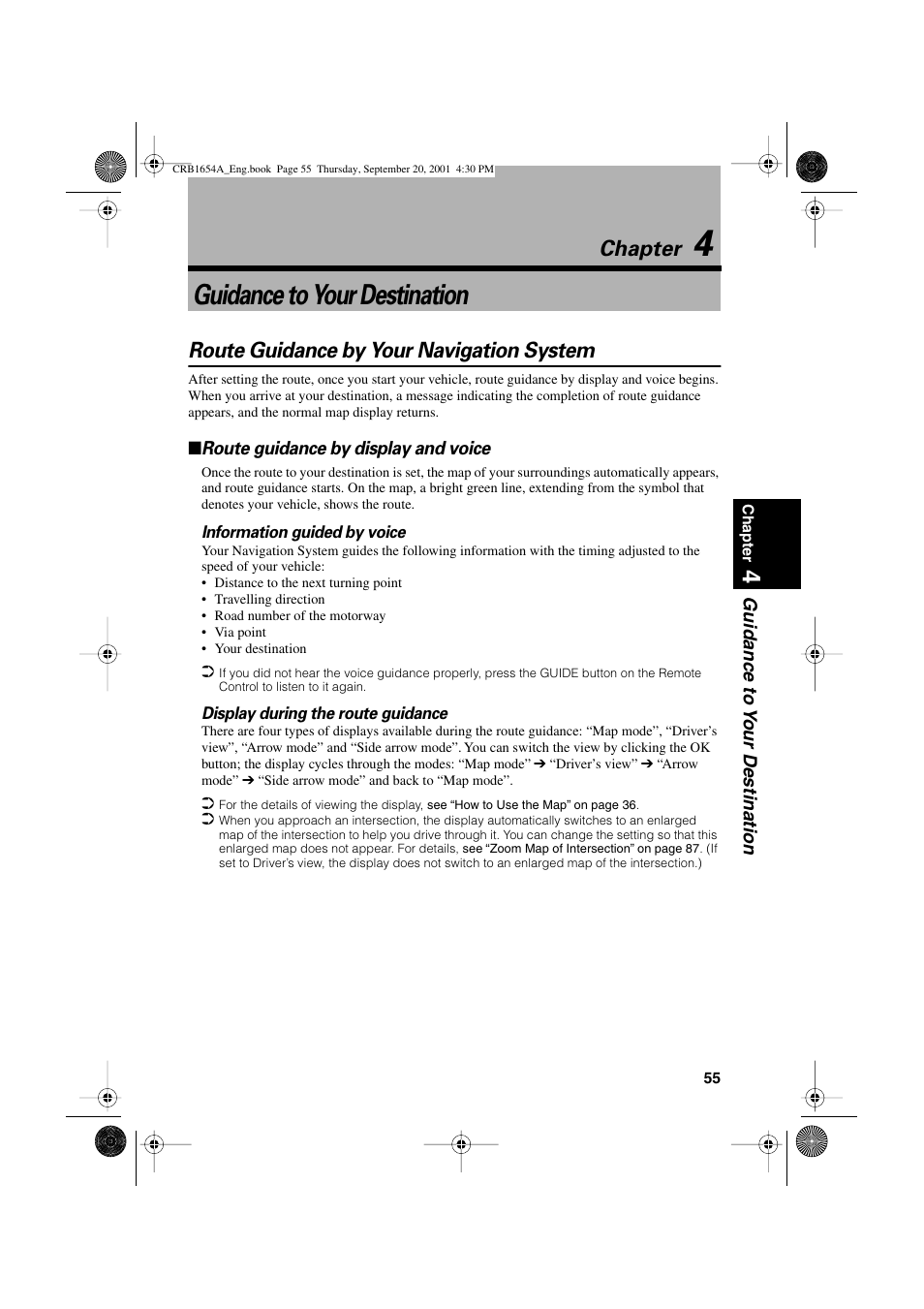 Guidance to your destination, Chapter, Route guidance by your navigation system | Pioneer AVIC-75DV User Manual | Page 57 / 148