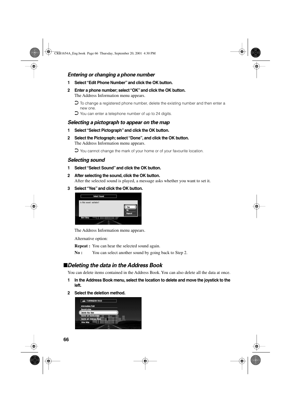 Deleting the data in the address book | Pioneer AVIC-75DV User Manual | Page 68 / 148