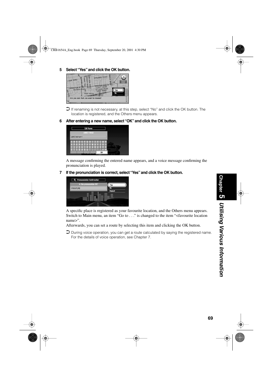 Utilising v arious inf ormation | Pioneer AVIC-75DV User Manual | Page 71 / 148