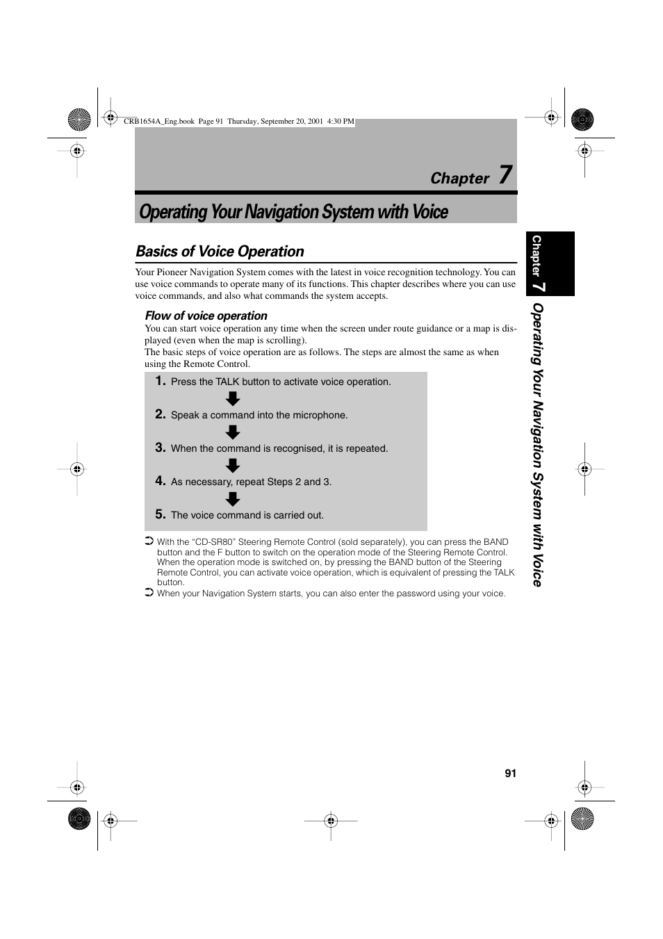 Operating your navigation system with voice, Chapter, Basics of voice operation | Pioneer AVIC-75DV User Manual | Page 93 / 148