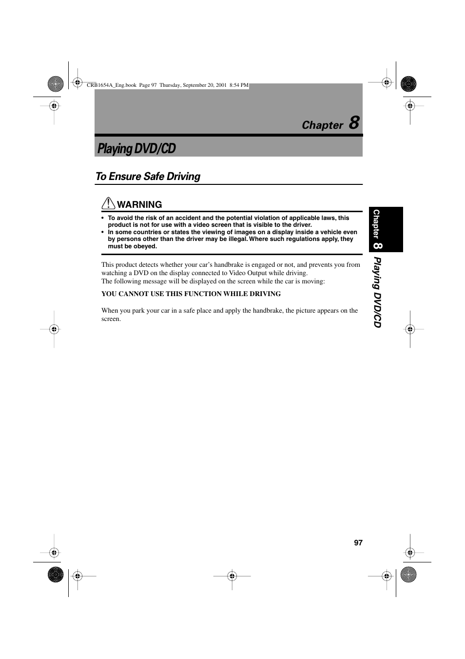 Playing dvd/cd, Chapter | Pioneer AVIC-75DV User Manual | Page 99 / 148