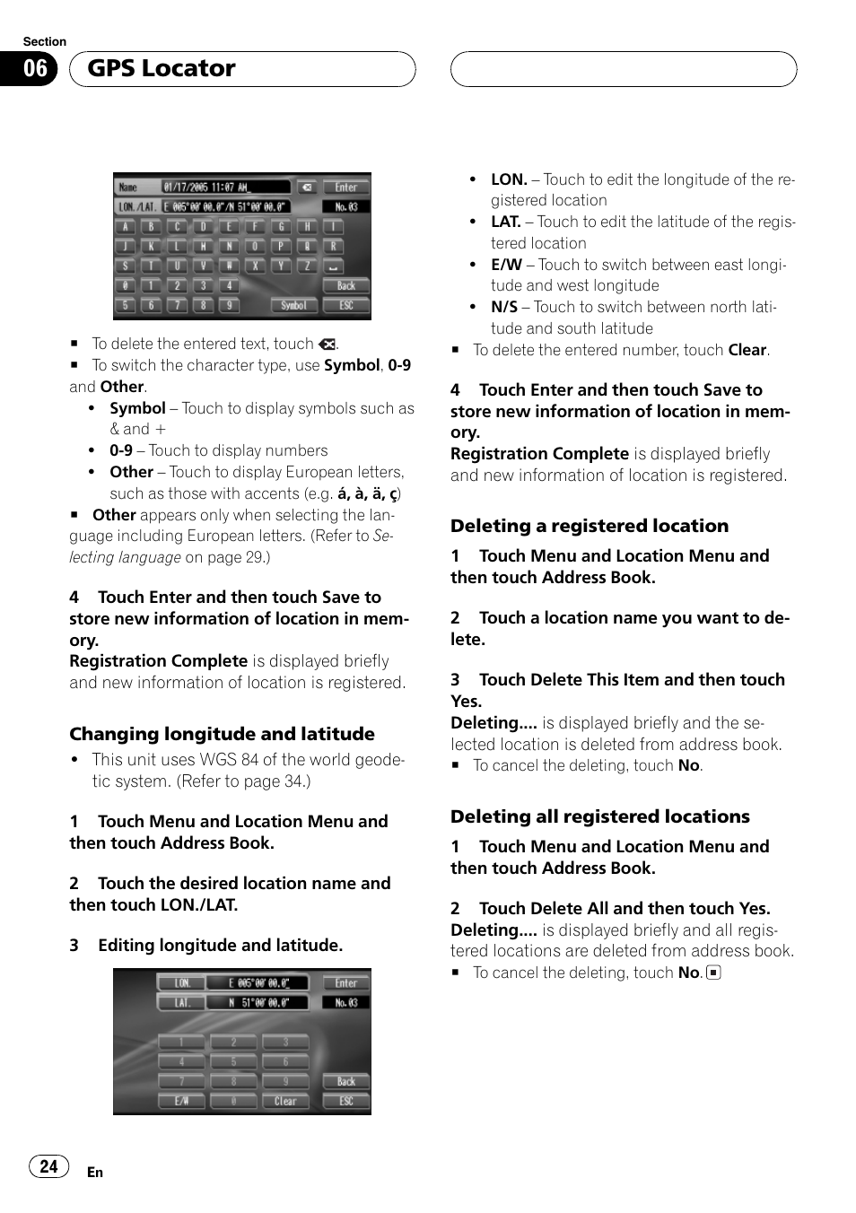 Gps locator | Pioneer AVG-VDP1 User Manual | Page 24 / 108