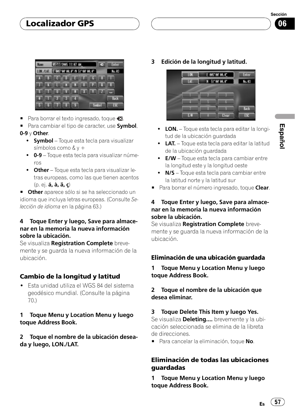 Localizador gps | Pioneer AVG-VDP1 User Manual | Page 57 / 108
