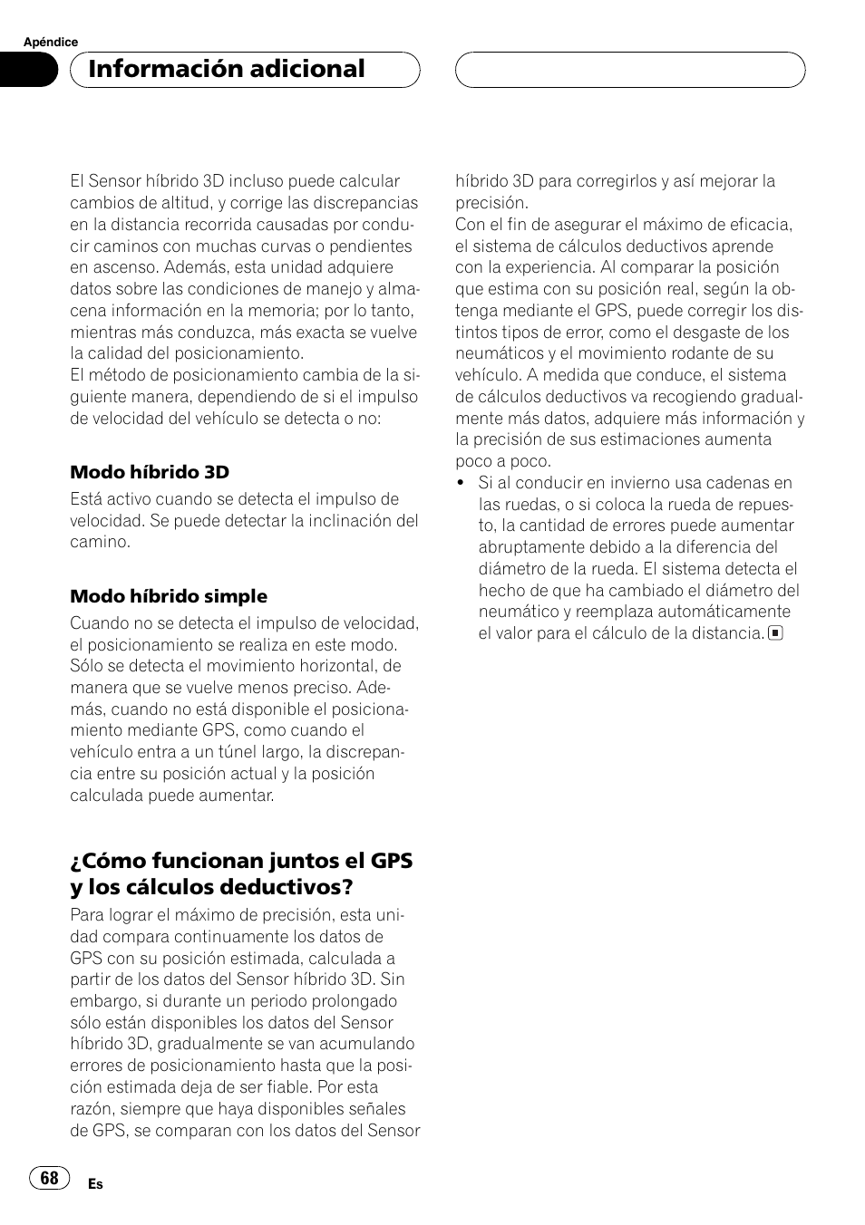 Información adicional | Pioneer AVG-VDP1 User Manual | Page 68 / 108