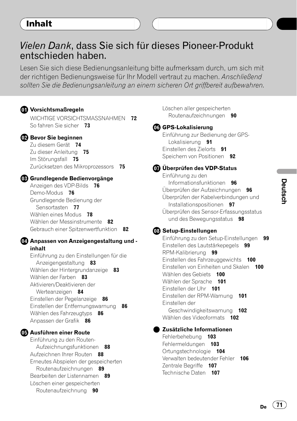 Pioneer AVG-VDP1 User Manual | Page 71 / 108