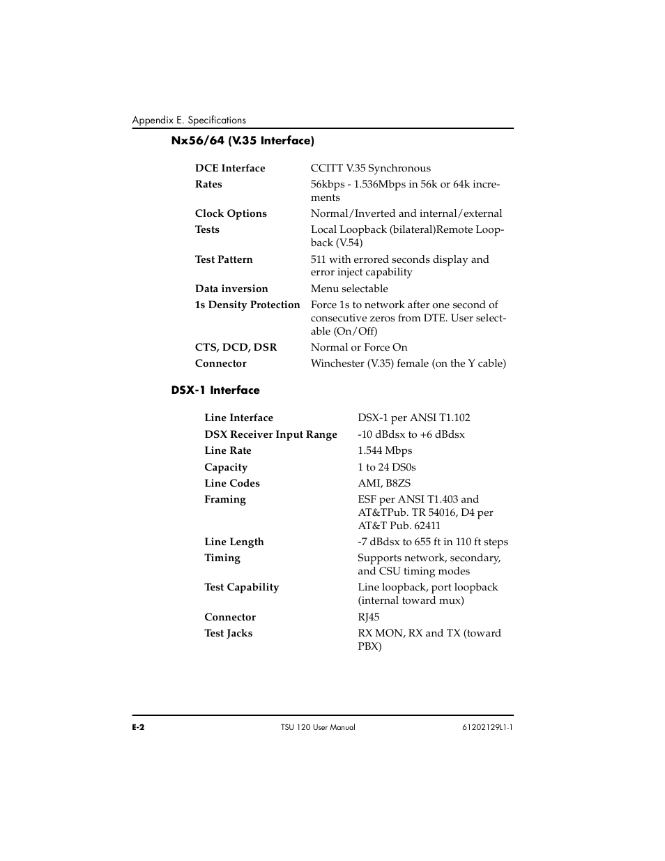 ADTRAN TSU 120e User Manual | Page 130 / 140