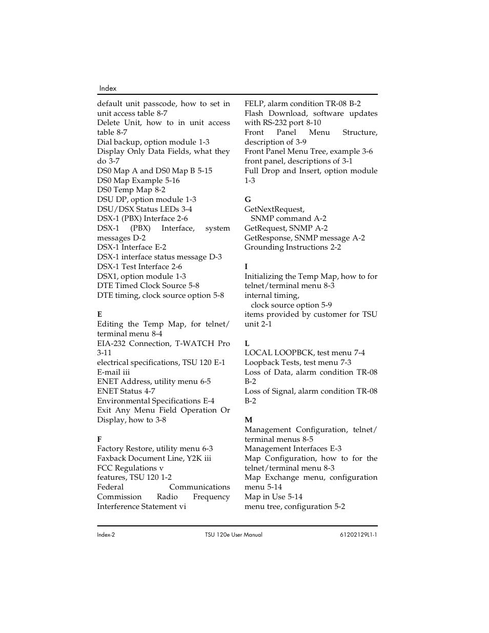 ADTRAN TSU 120e User Manual | Page 134 / 140