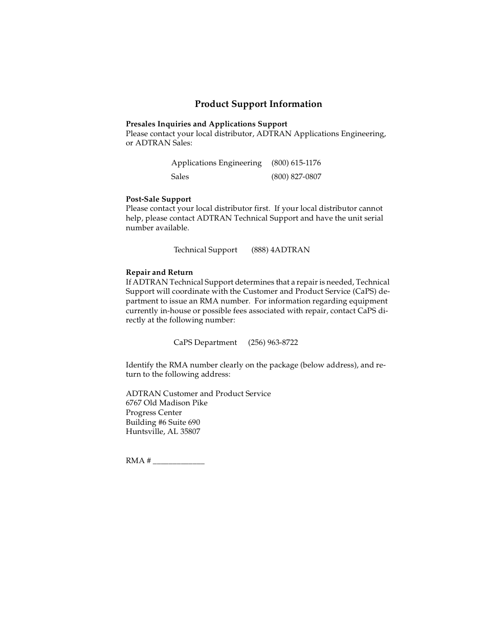ADTRAN TSU 120e User Manual | Page 139 / 140