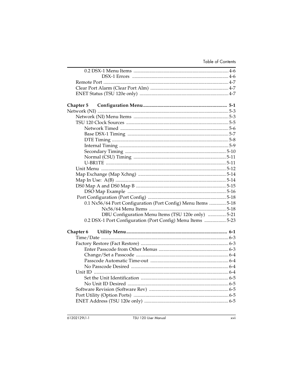 ADTRAN TSU 120e User Manual | Page 17 / 140