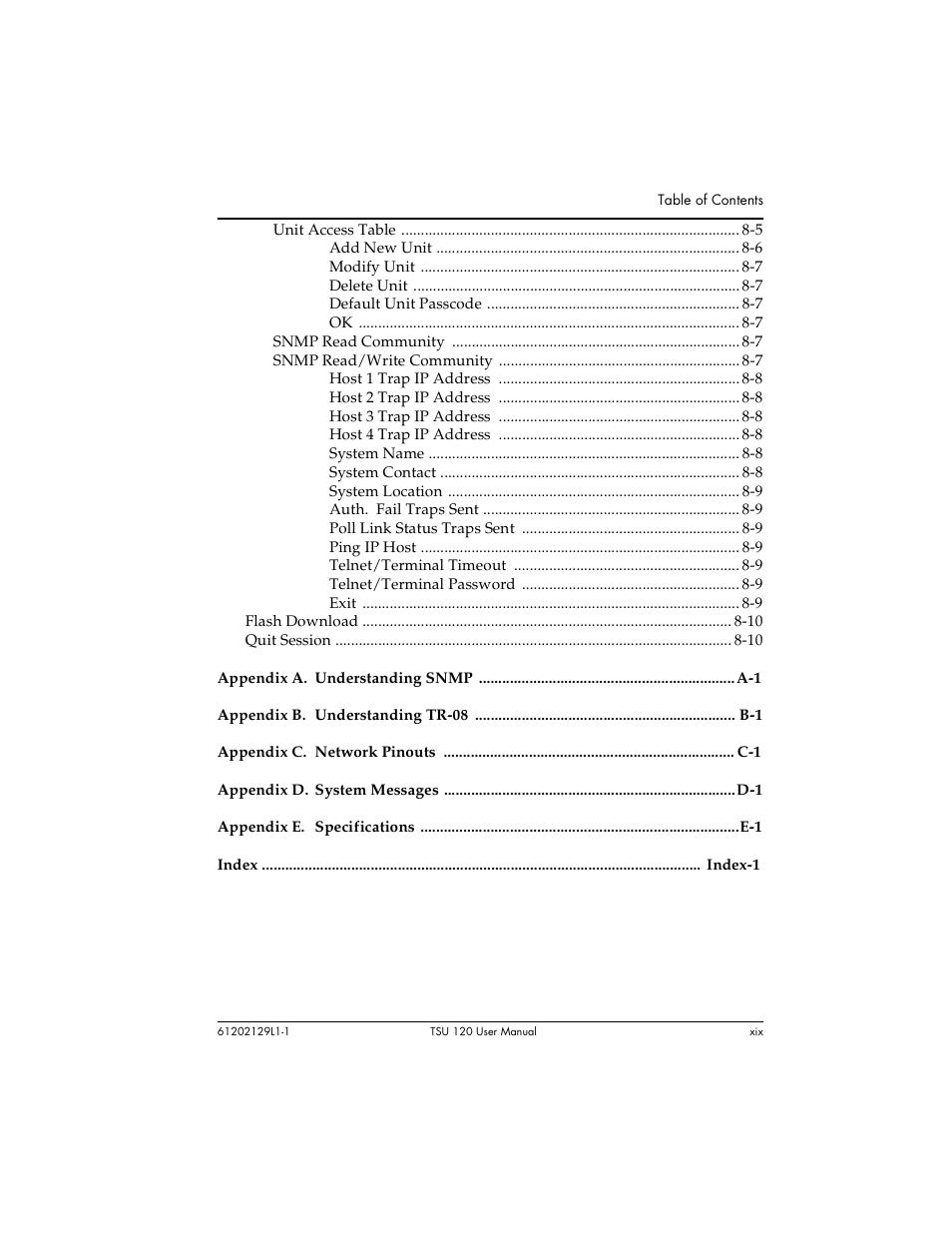 ADTRAN TSU 120e User Manual | Page 19 / 140