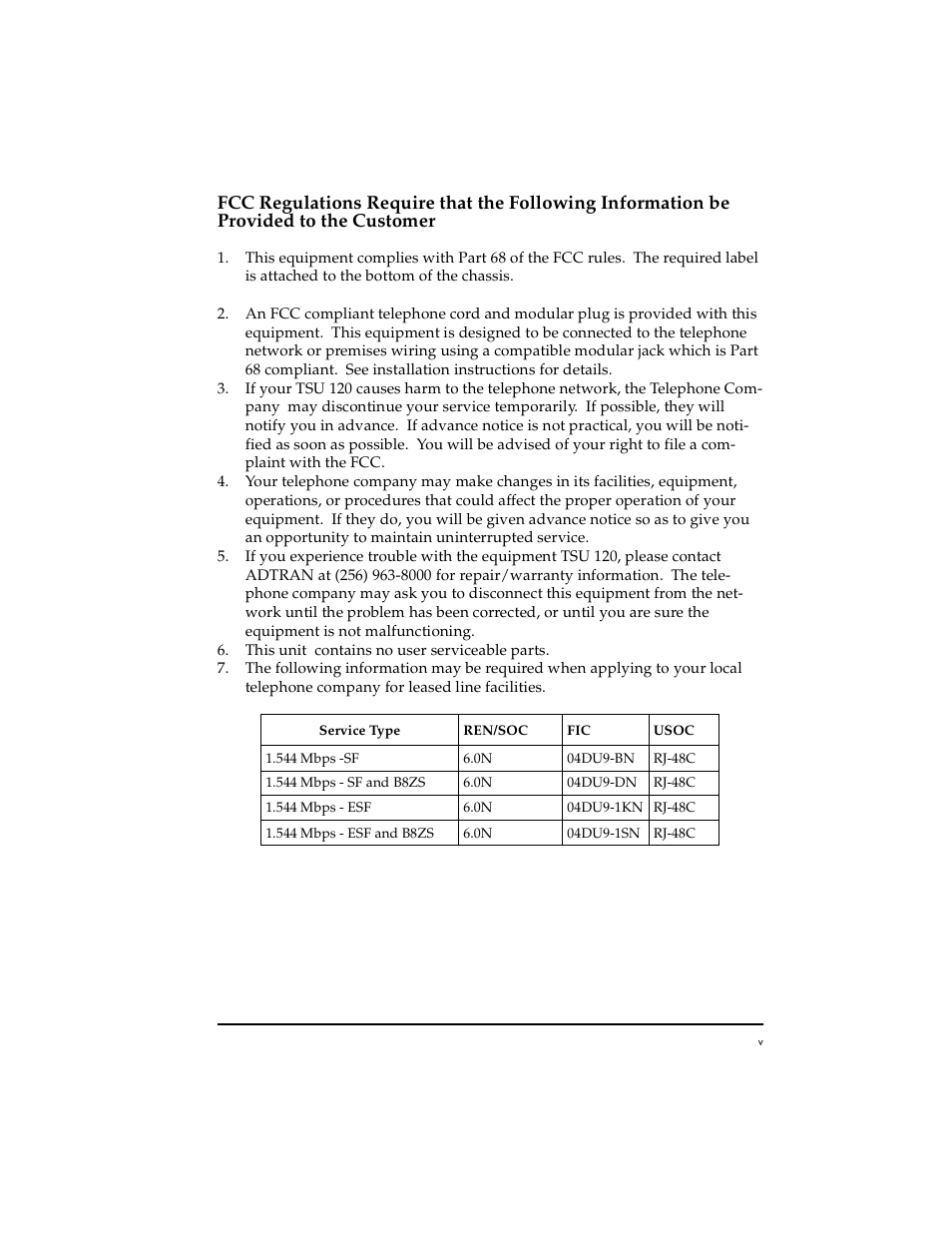 ADTRAN TSU 120e User Manual | Page 5 / 140