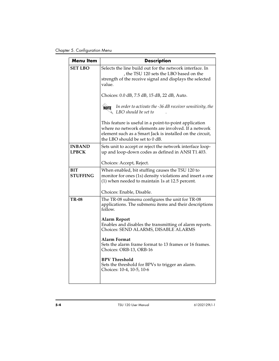 ADTRAN TSU 120e User Manual | Page 62 / 140