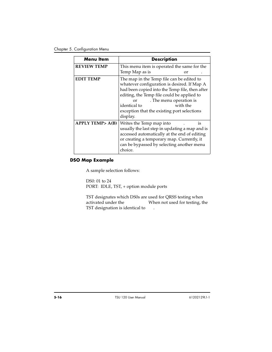 Dso map example -16 | ADTRAN TSU 120e User Manual | Page 74 / 140