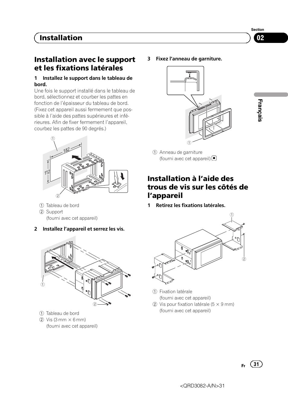 02 installation | Pioneer AVH P4300DVD User Manual | Page 31 / 100