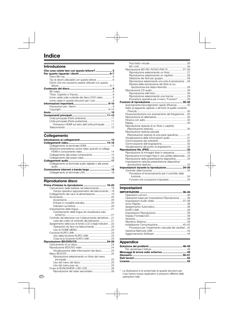 Istruzioni per l’uso / man, Riproduttore di blu-ray disc, Indice | Introduzione, Collegamento, Riproduzione disco, Impostazioni, Appendice | Pioneer BDP-120 User Manual | Page 109 / 427