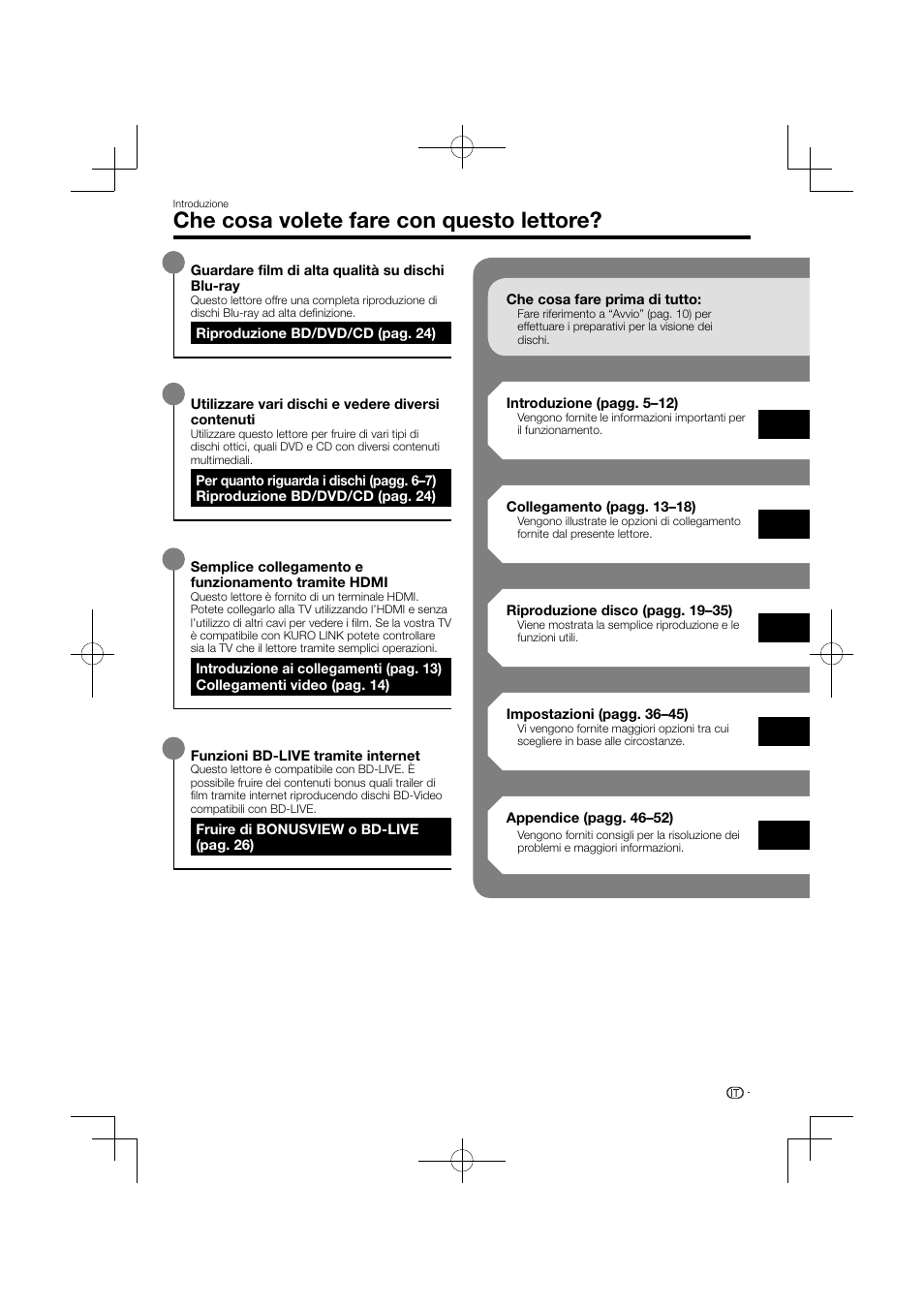 Che cosa volete fare con questo lettore | Pioneer BDP-120 User Manual | Page 110 / 427