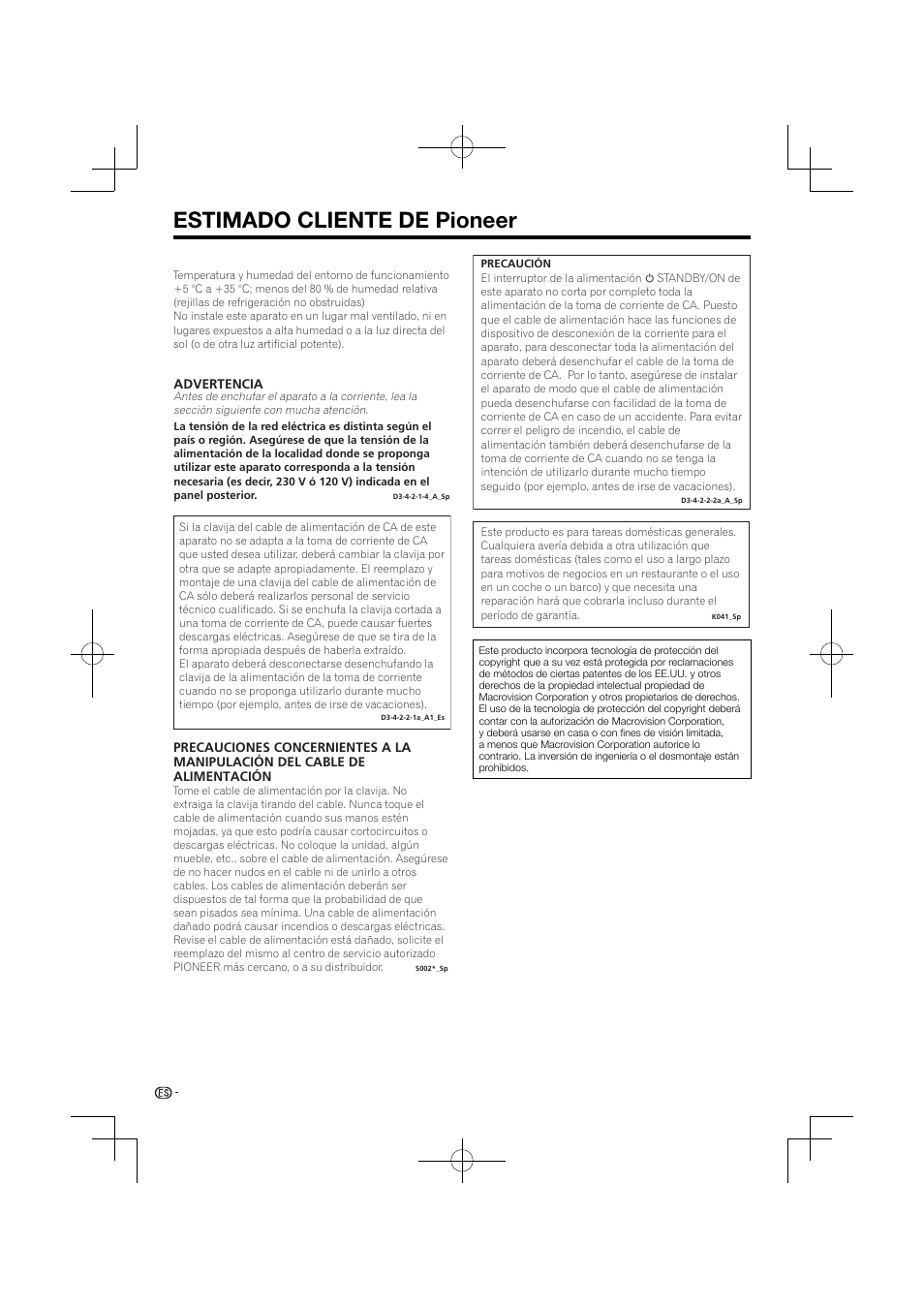 Estimado cliente de pioneer | Pioneer BDP-120 User Manual | Page 159 / 427