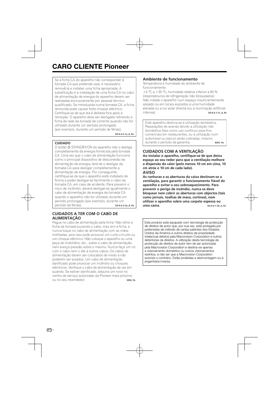 Caro cliente pioneer | Pioneer BDP-120 User Manual | Page 211 / 427