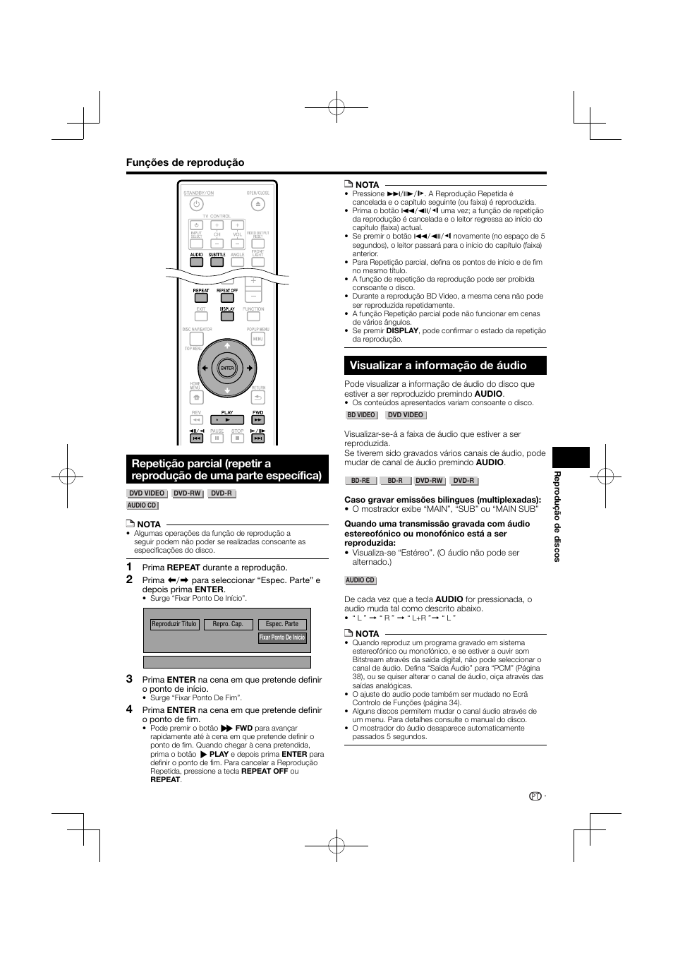 Específica), Visualizar a informação de áudio | Pioneer BDP-120 User Manual | Page 240 / 427