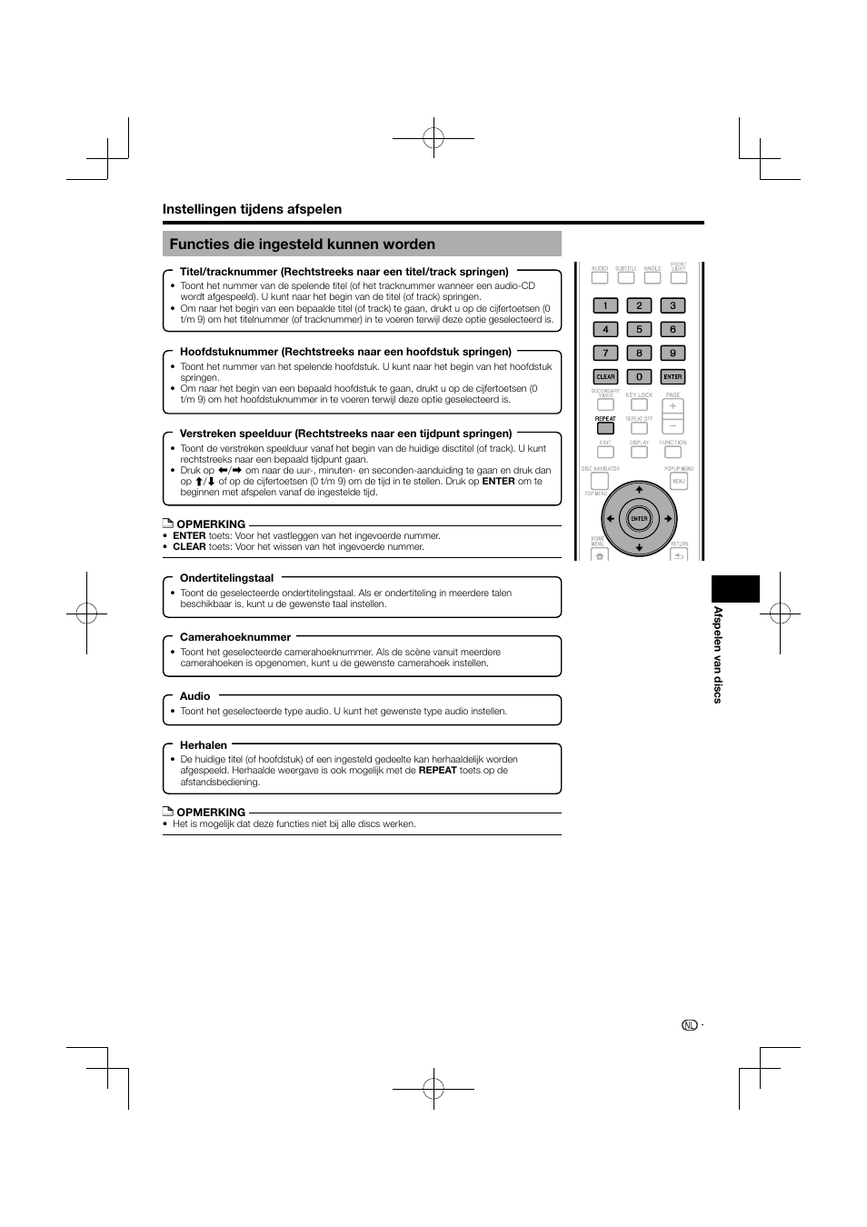 Functies die ingesteld kunnen worden | Pioneer BDP-120 User Manual | Page 296 / 427