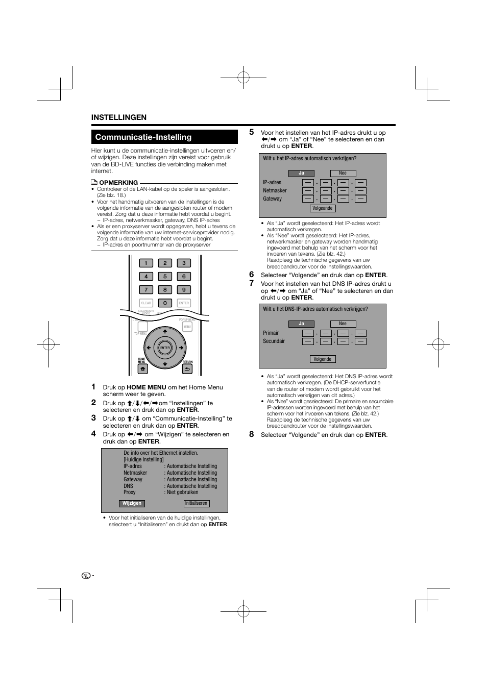 Communicatie-instelling | Pioneer BDP-120 User Manual | Page 301 / 427