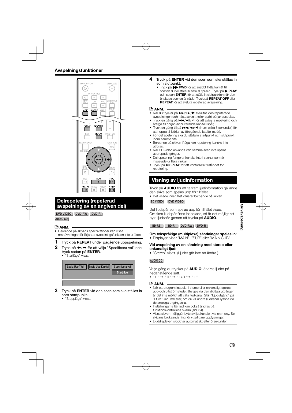 Visning av ljudinformation | Pioneer BDP-120 User Manual | Page 344 / 427