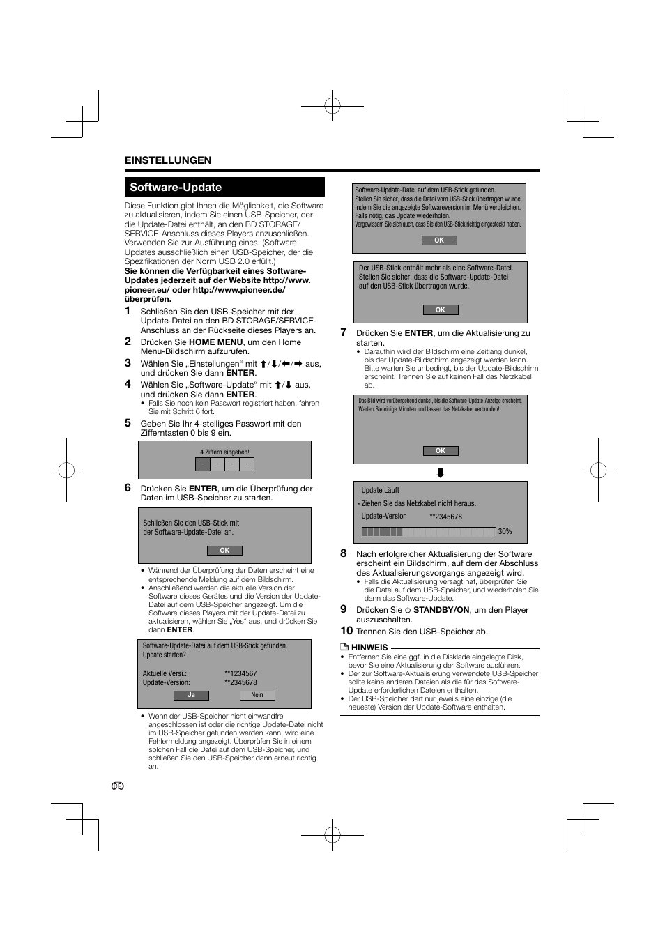 Software-update | Pioneer BDP-120 User Manual | Page 45 / 427