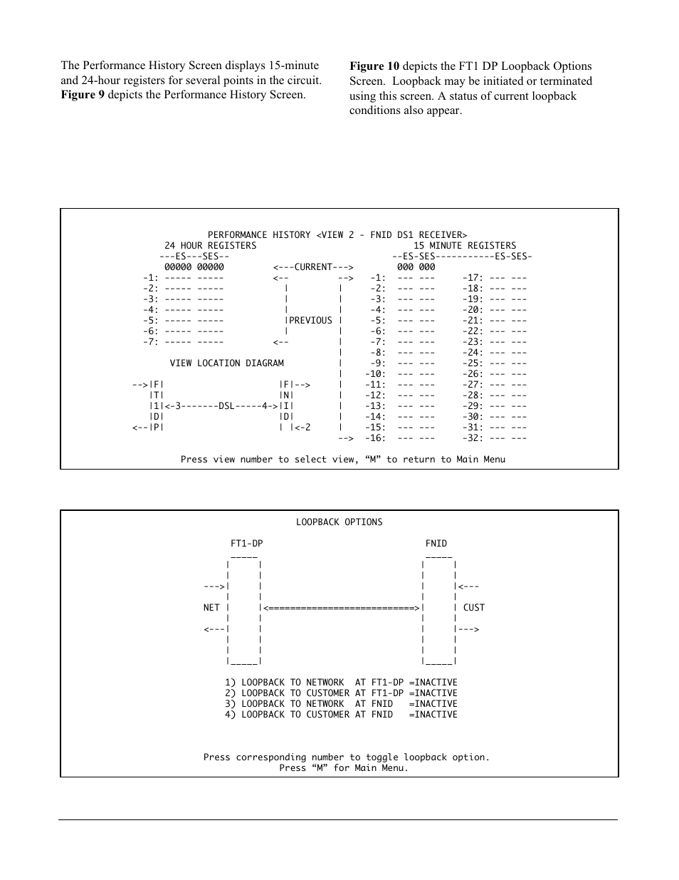 Figure 9. performance history screen | ADTRAN DE-4E User Manual | Page 10 / 19