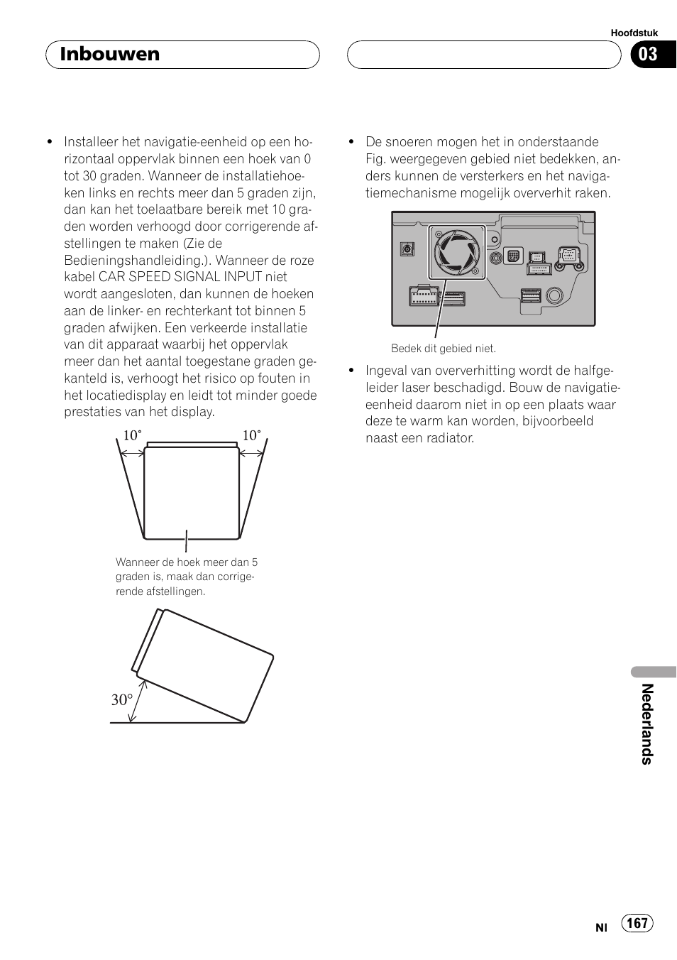 Inbouwen | Pioneer AVIC-HD3-II User Manual | Page 167 / 177