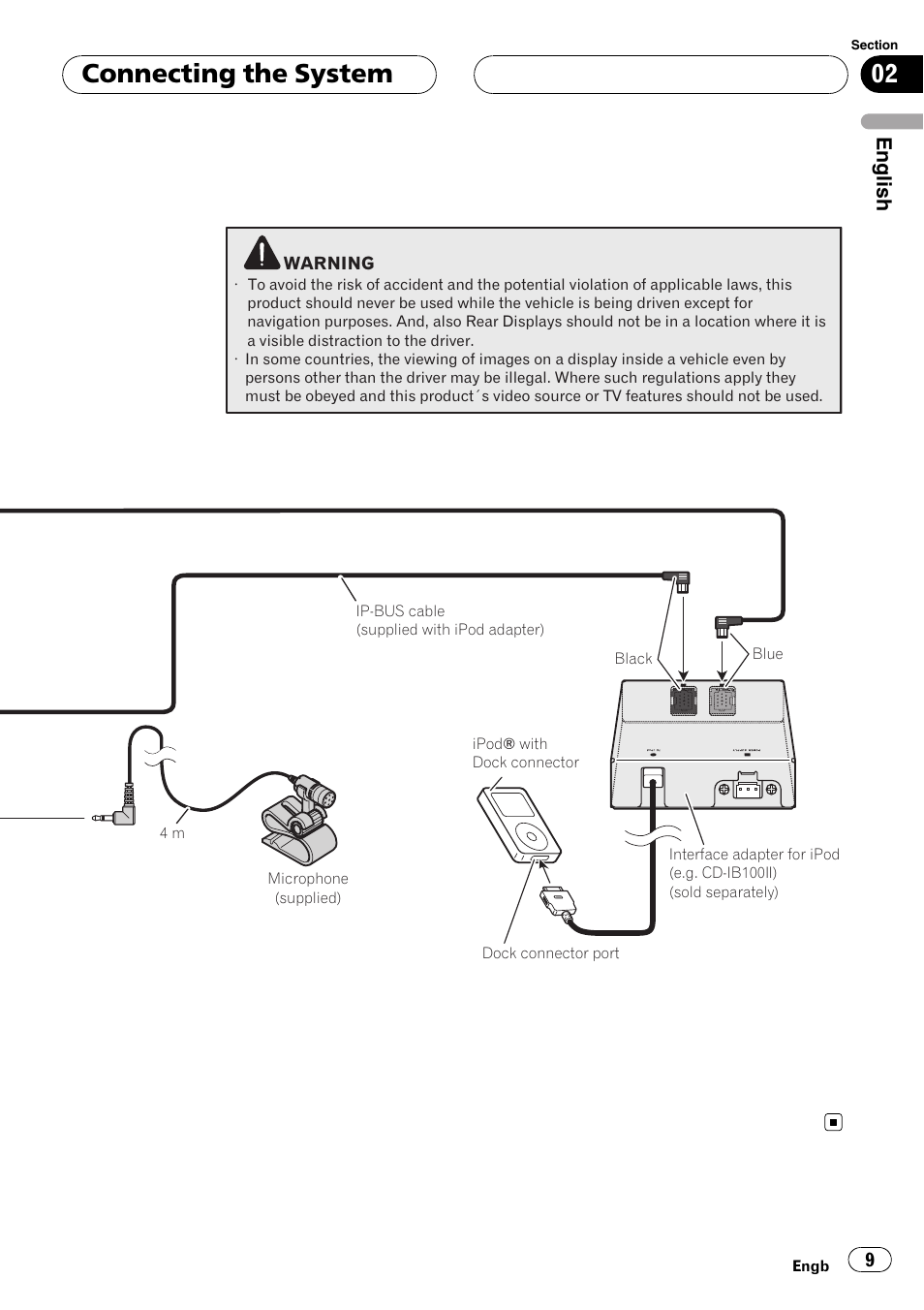 Connecting the system, English | Pioneer AVIC-HD3-II User Manual | Page 9 / 177