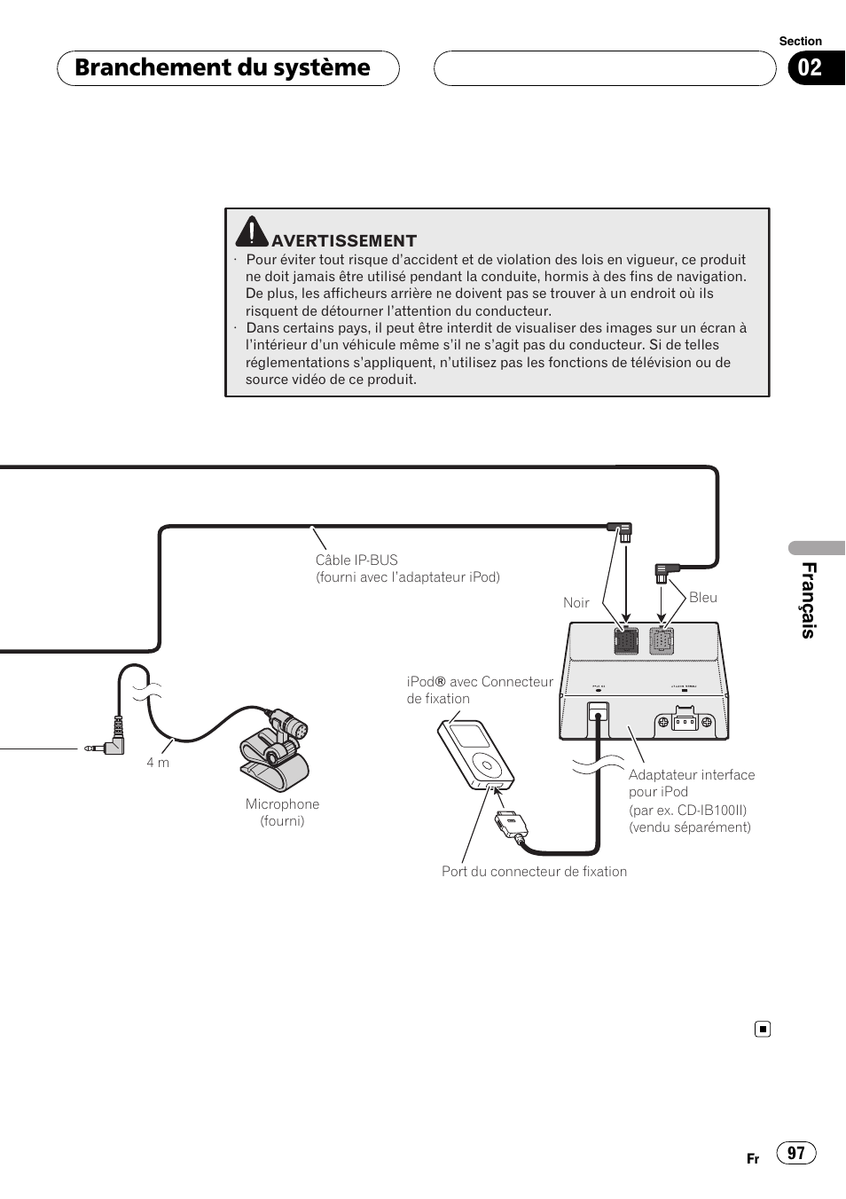 Branchement du système, Français | Pioneer AVIC-HD3-II User Manual | Page 97 / 177