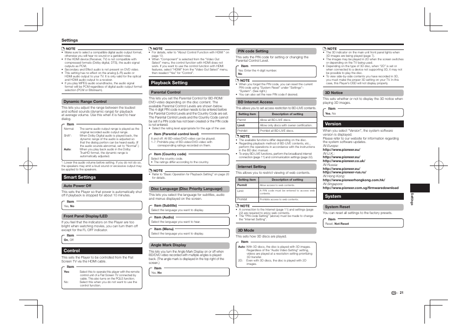 Pioneer BDP-430 User Manual | Page 21 / 32