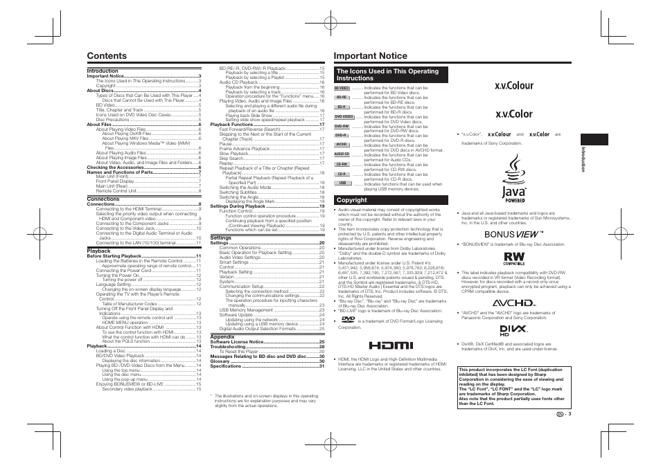 Pioneer BDP-430 User Manual | Page 3 / 32