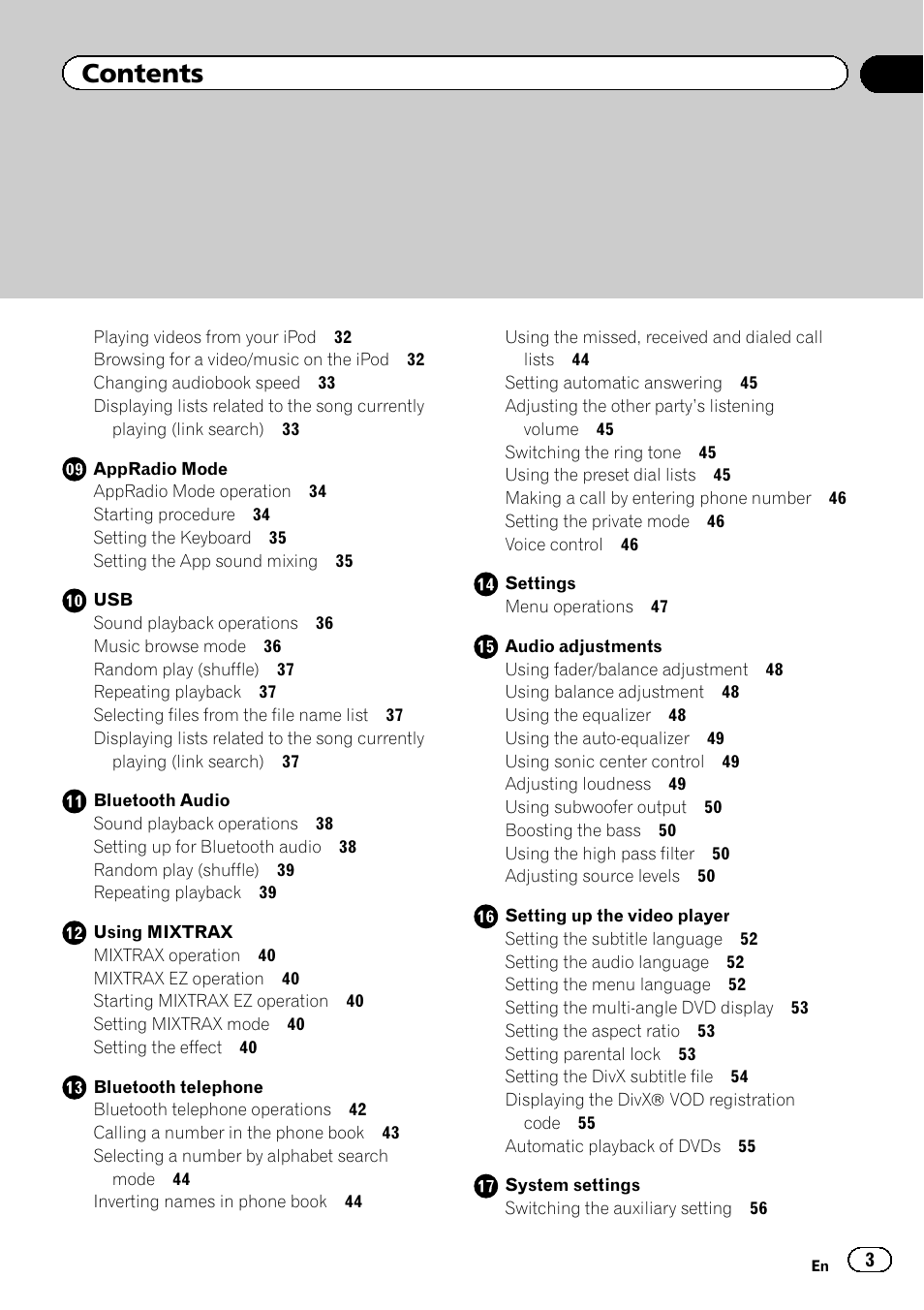 Pioneer AVH-X7500BT User Manual | Page 3 / 92