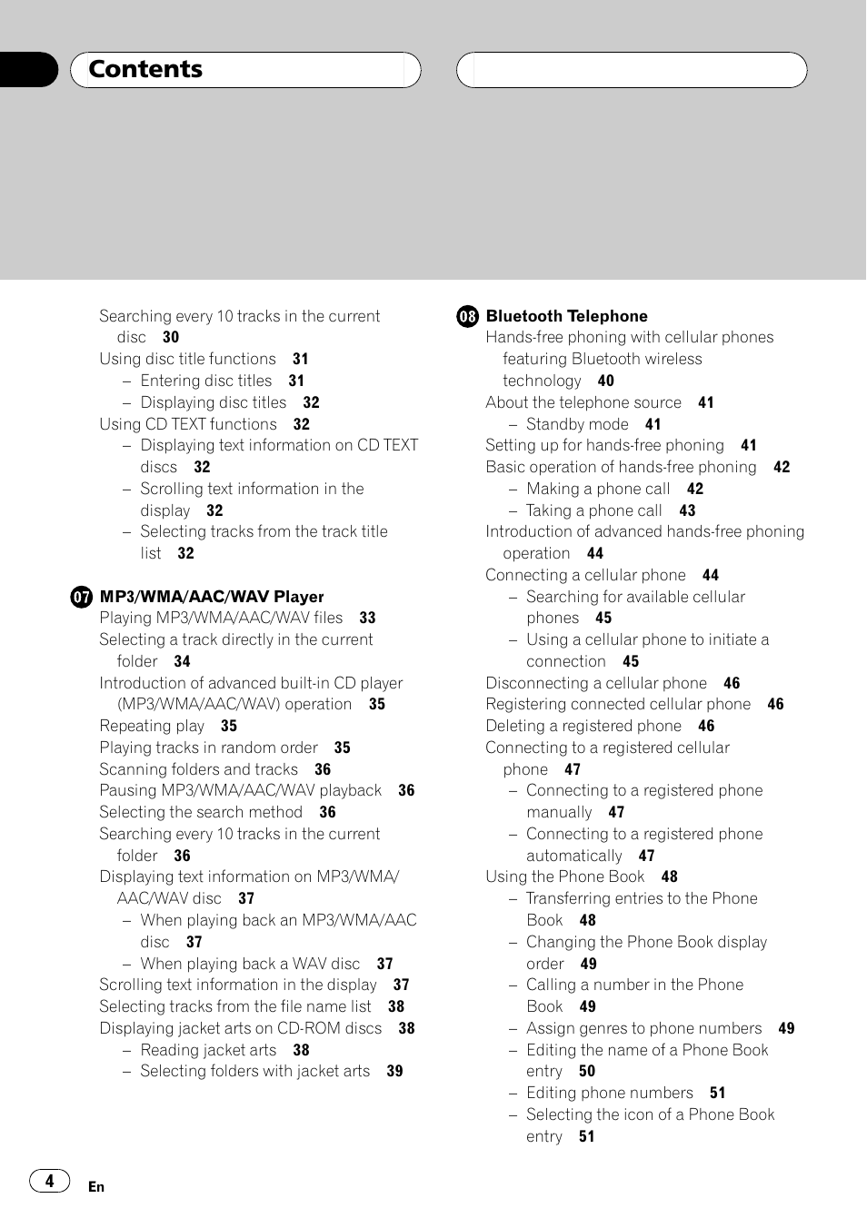 Pioneer DEH-P9800BT User Manual | Page 4 / 233