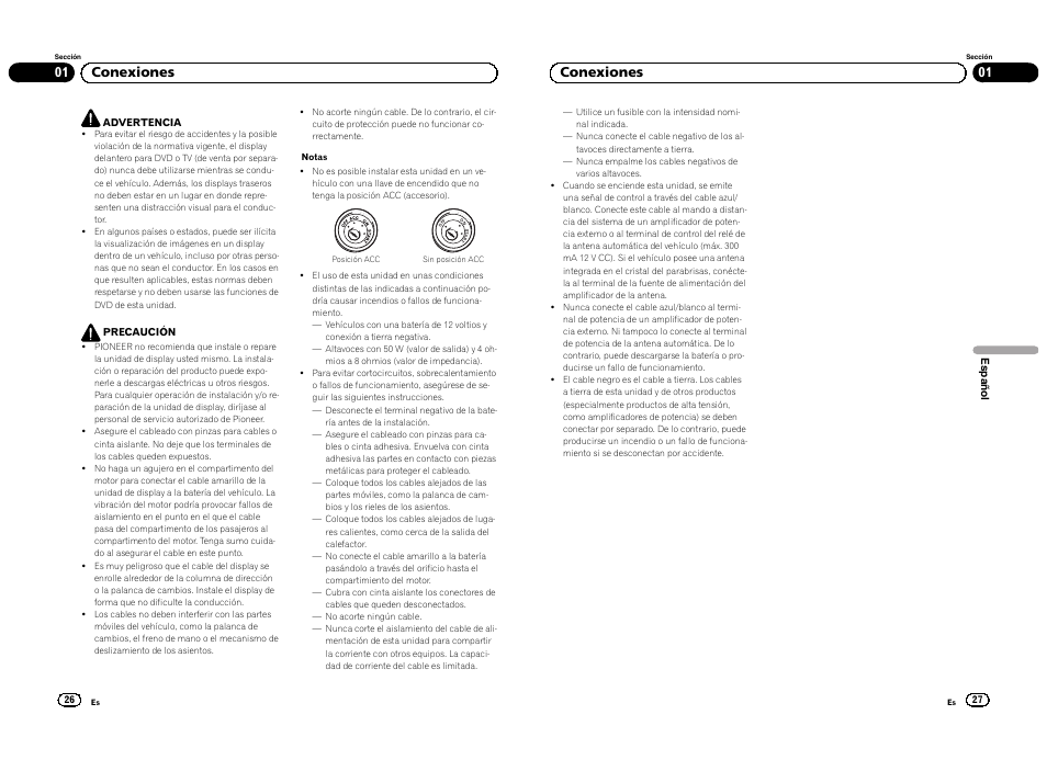 Español, 01 conexiones | Pioneer DVH-330UB User Manual | Page 14 / 32
