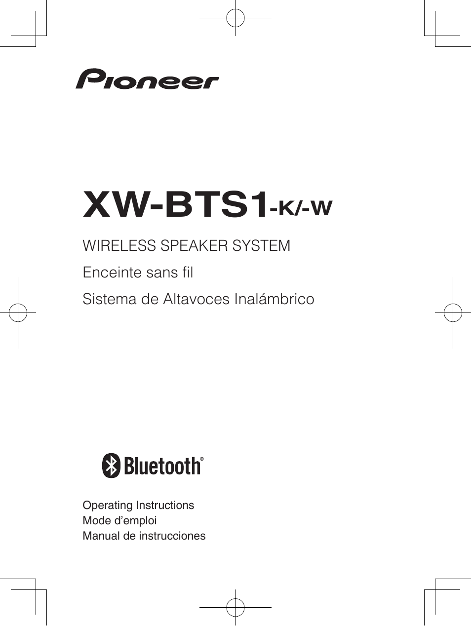 Pioneer XW-BTS1-W User Manual | 60 pages