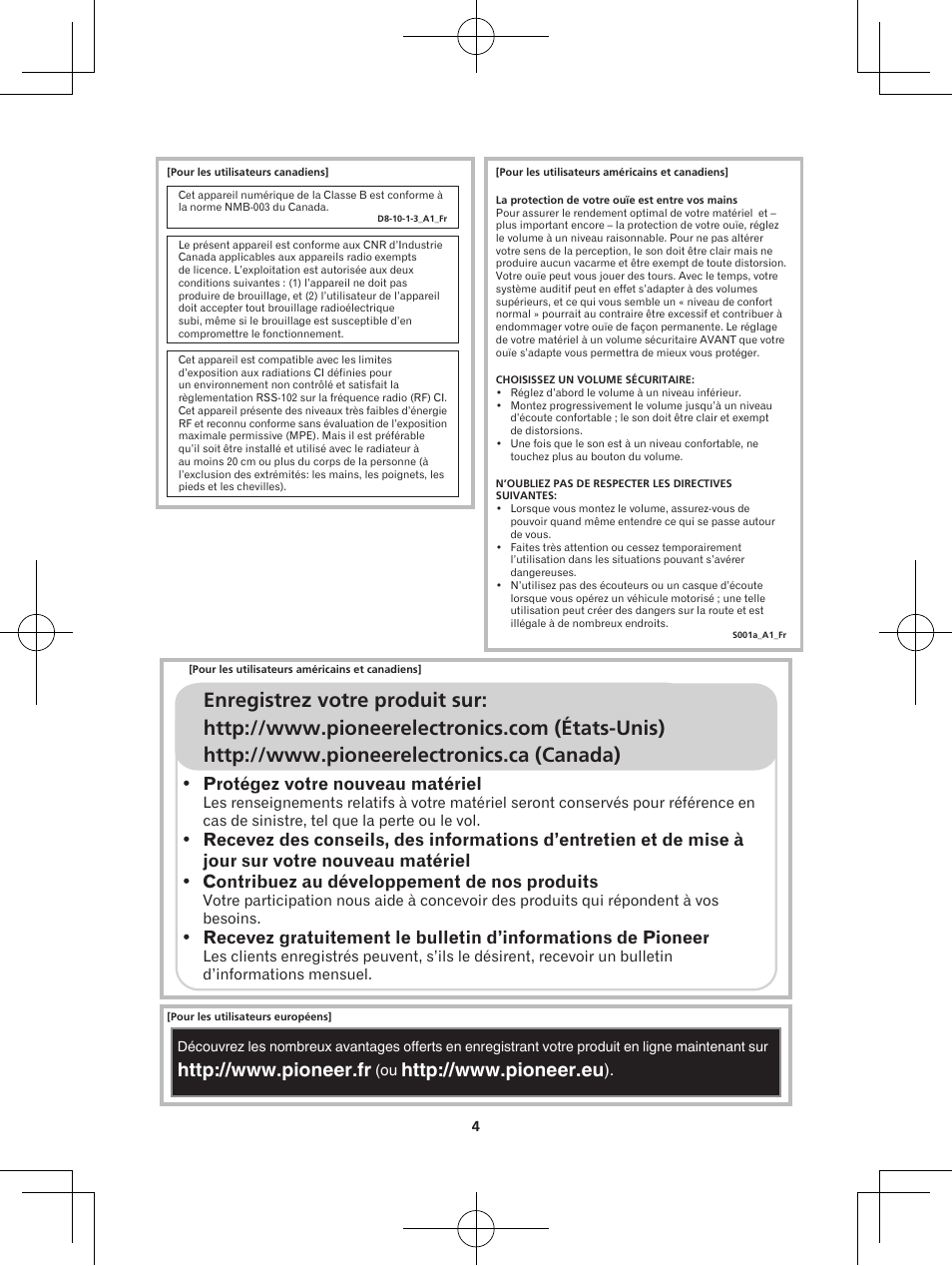 Protégez votre nouveau matériel | Pioneer XW-BTS1-W User Manual | Page 24 / 60