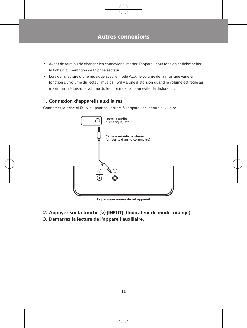 Autres connexions | Pioneer XW-BTS1-W User Manual | Page 34 / 60