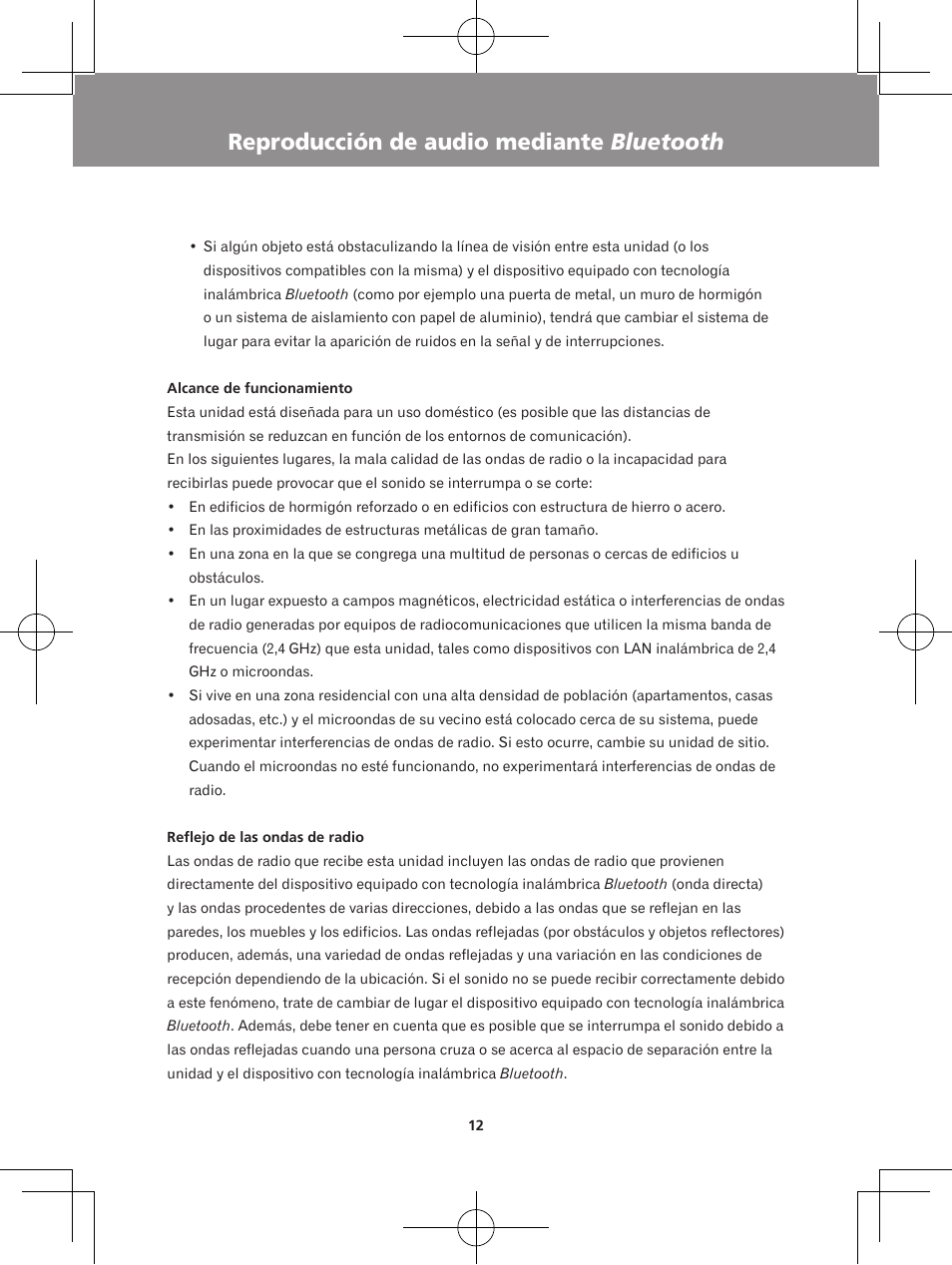 Reproducción de audio mediante bluetooth | Pioneer XW-BTS1-W User Manual | Page 50 / 60