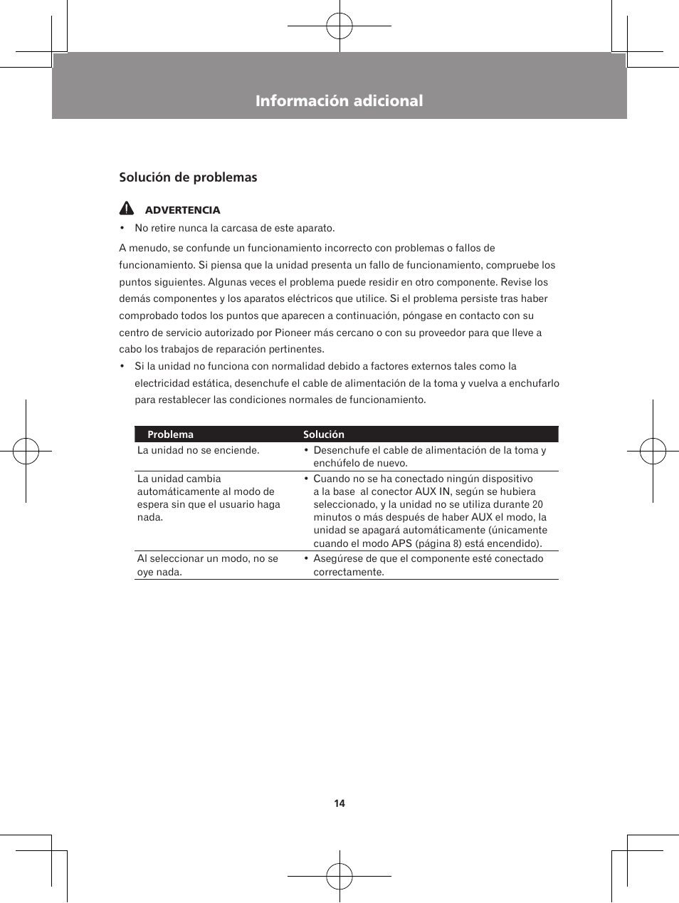 Información adicional | Pioneer XW-BTS1-W User Manual | Page 52 / 60