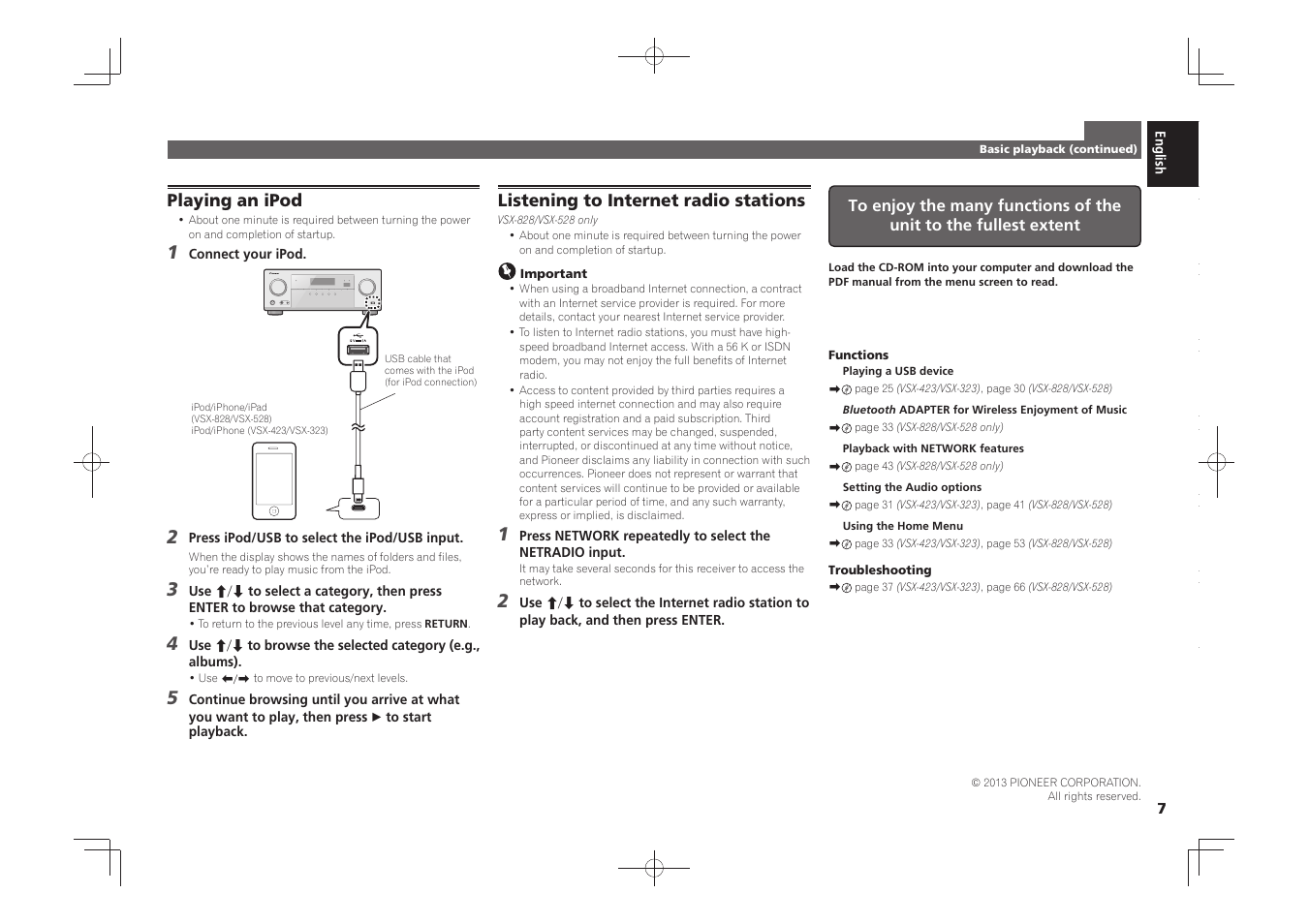 Pioneer VSX-828-S User Manual | Page 7 / 44