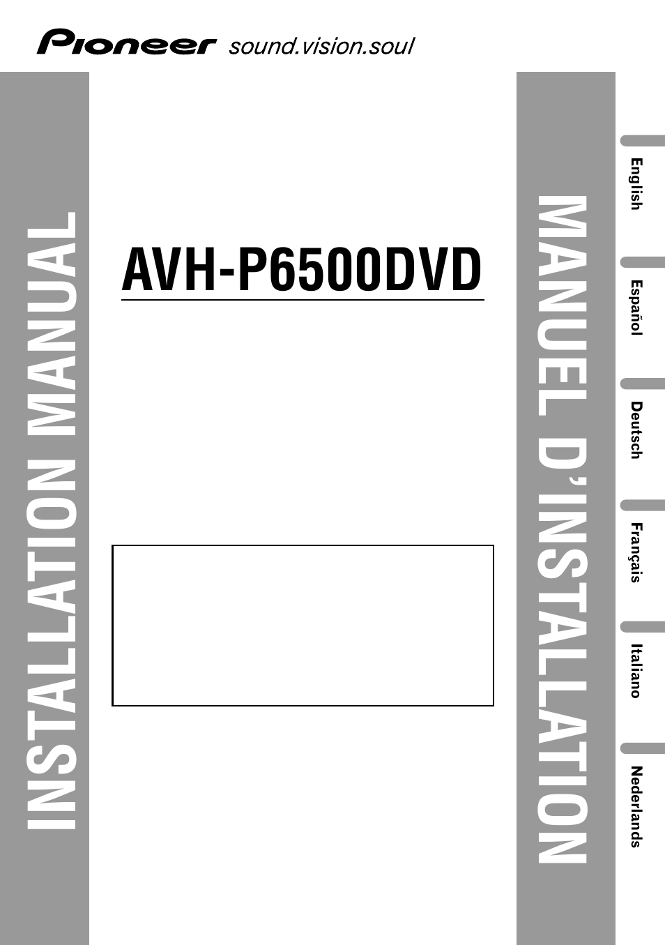 Pioneer AVH-P6500DVD User Manual | 76 pages