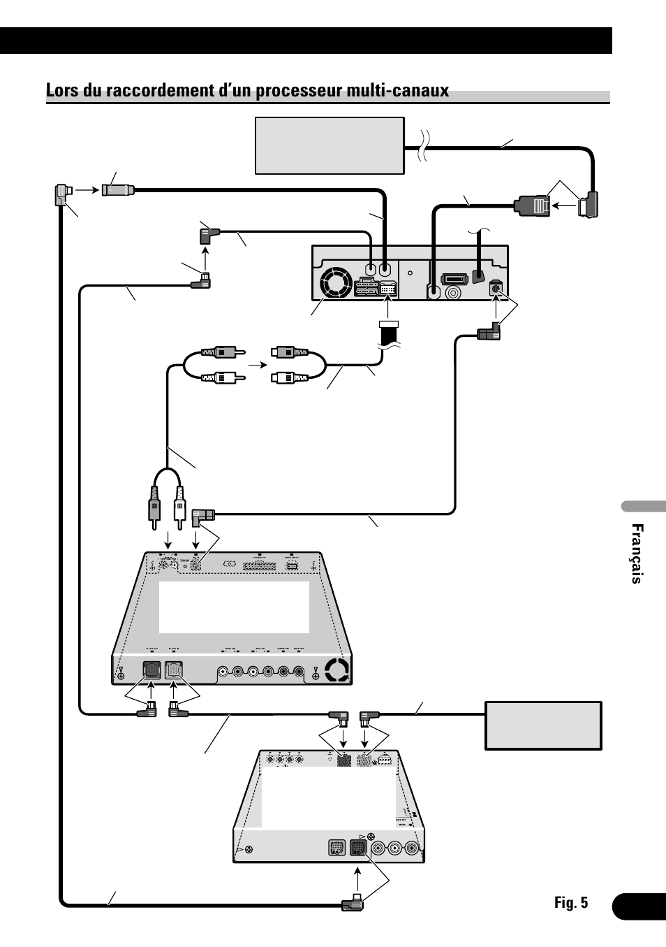 Lors du raccordement d’un processeur multi-canaux | Pioneer AVH-P6500DVD User Manual | Page 45 / 76