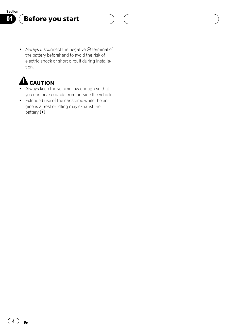 Before you start | Pioneer GM-6400F User Manual | Page 4 / 104