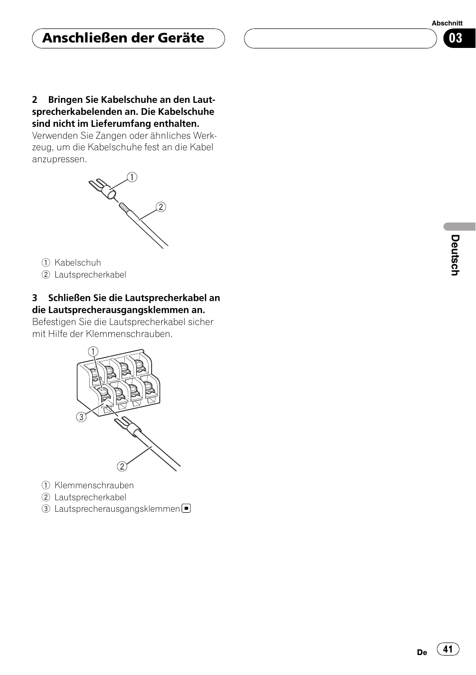 Anschließen der geräte | Pioneer GM-6400F User Manual | Page 41 / 104